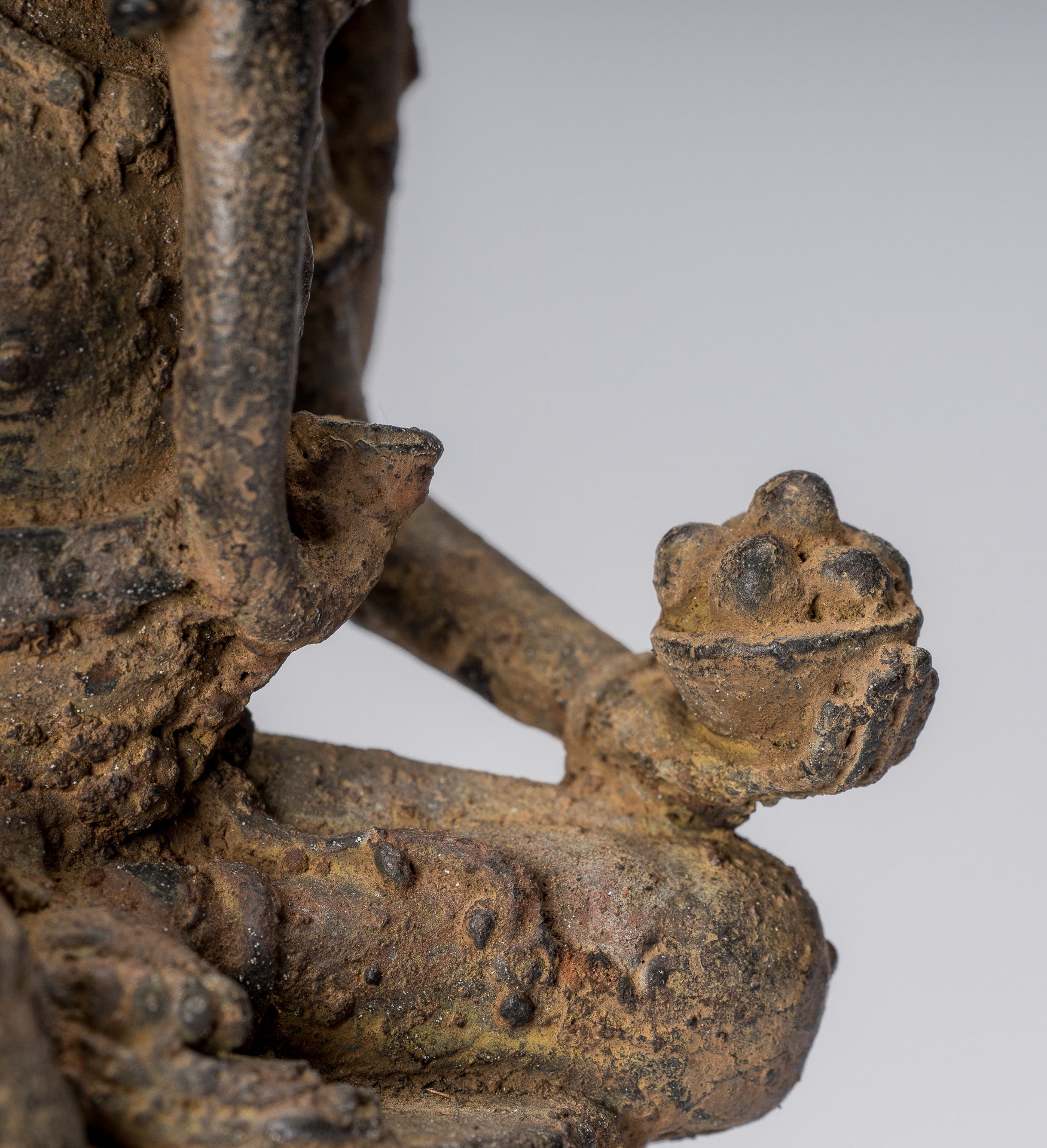 Estatua de Ganesha - Estatua de Ganesha de bronce de estilo javanés antiguo - 25 cm/10 "