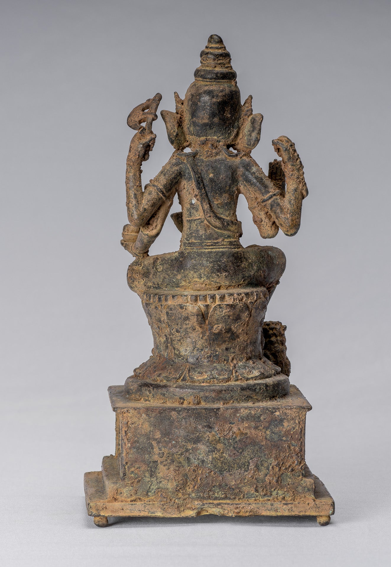 Estatua de Ganesha - Estatua de Ganesha de bronce de estilo javanés antiguo - 25 cm/10 "