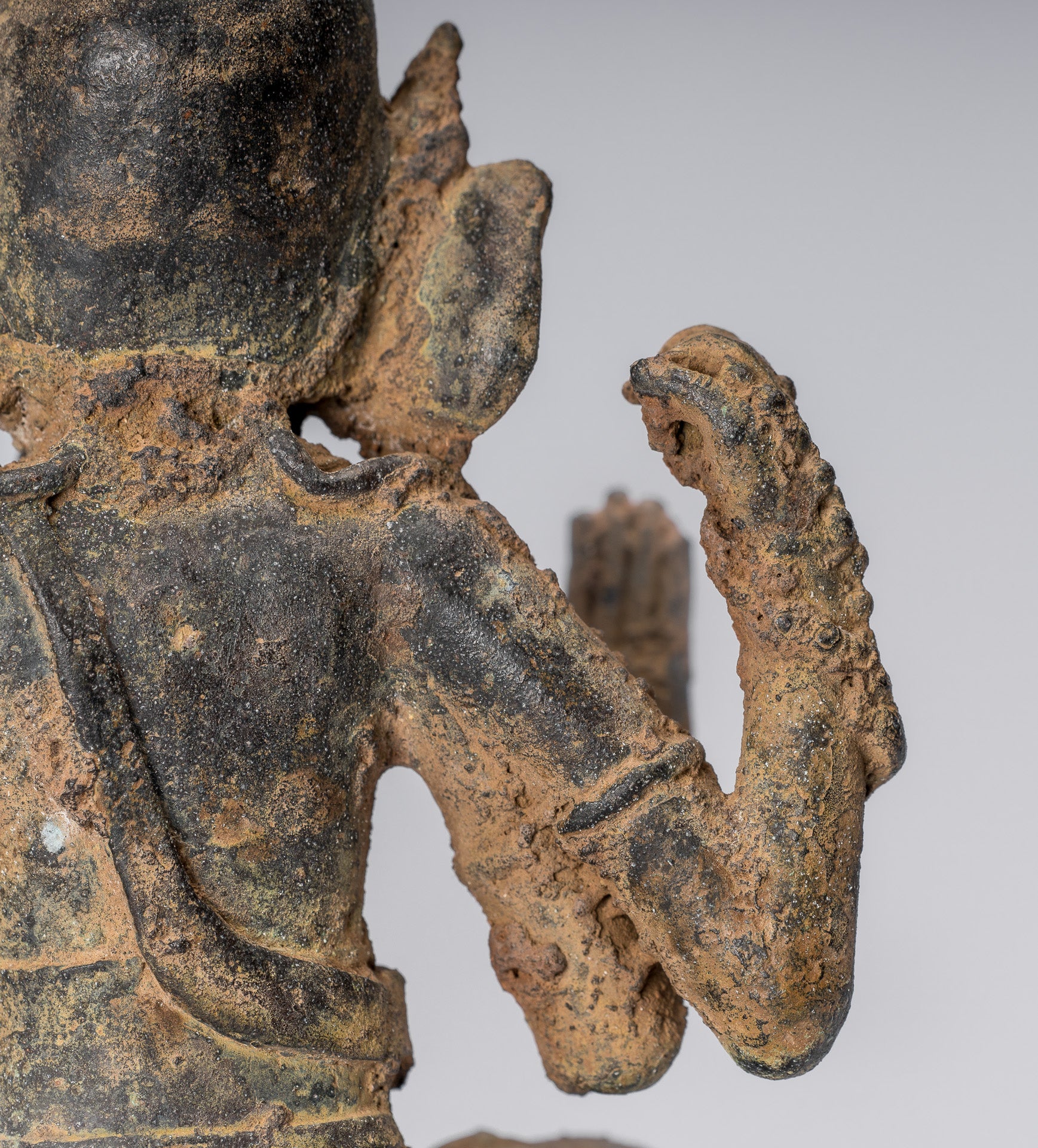 Estatua de Ganesha - Estatua de Ganesha de bronce de estilo javanés antiguo - 25 cm/10 "