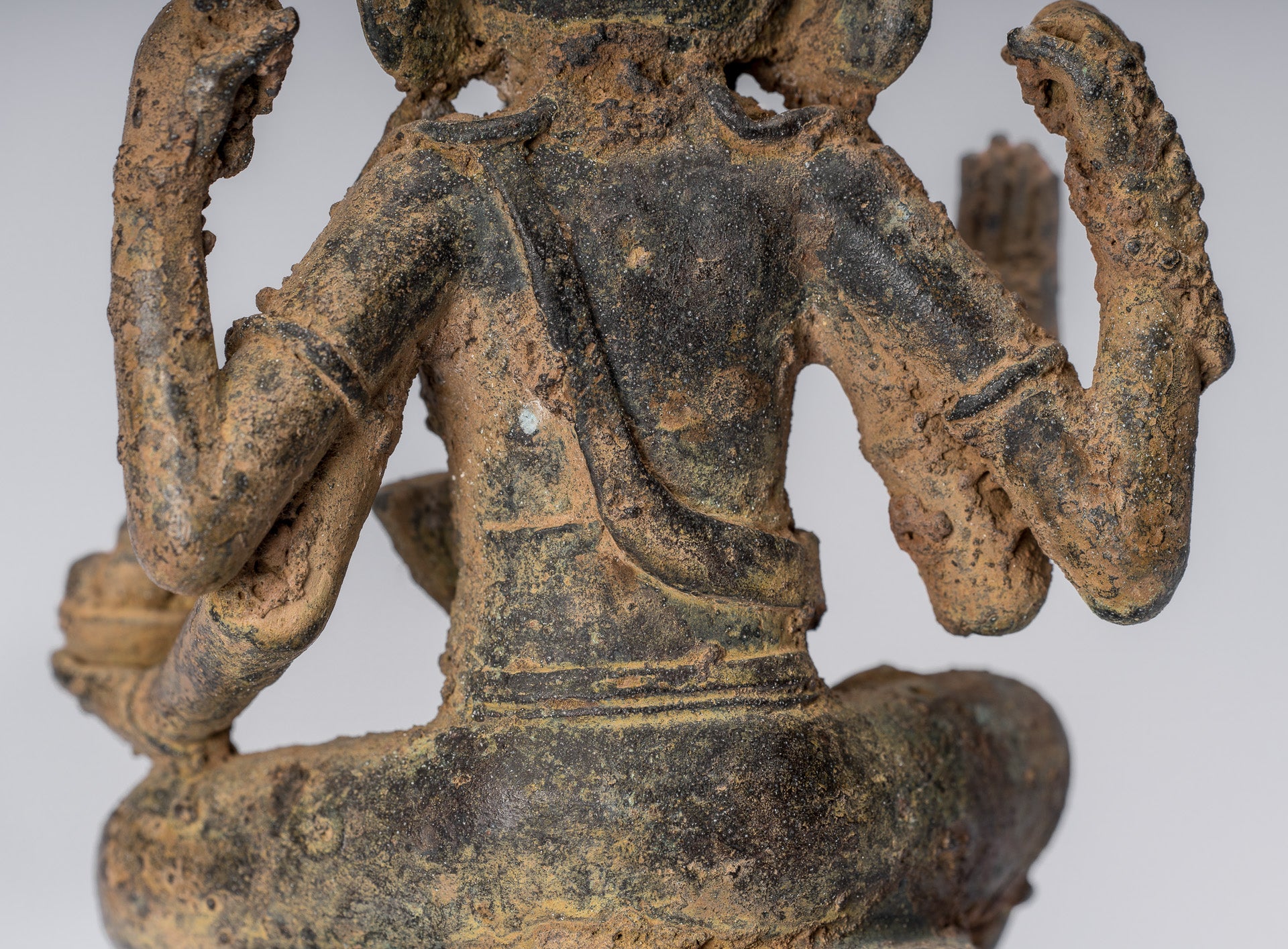 Estatua de Ganesha - Estatua de Ganesha de bronce de estilo javanés antiguo - 25 cm/10 "