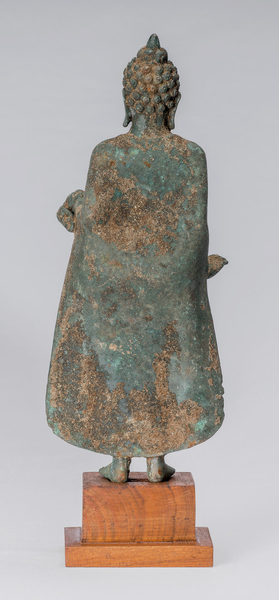 Statue de Bouddha – Bouddha d'enseignement javanais en bronze de style indonésien antique – 30 cm/12"