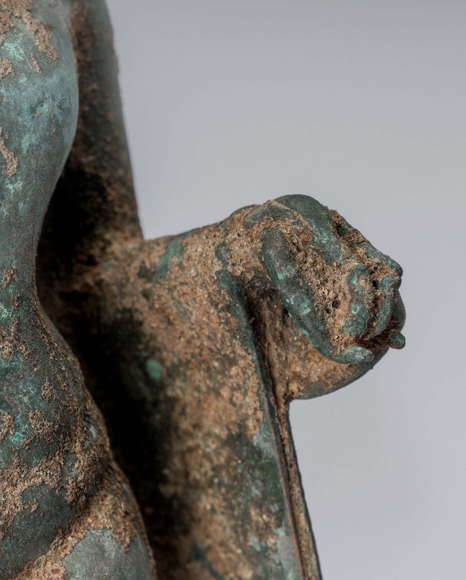 Statue de Bouddha – Bouddha d'enseignement javanais en bronze de style indonésien antique – 30 cm/12"