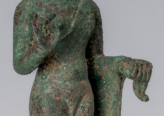 Statua del Buddha - Antique Insegnamento giavanese in bronzo in bronzo bronzo - 18 cm/7 "