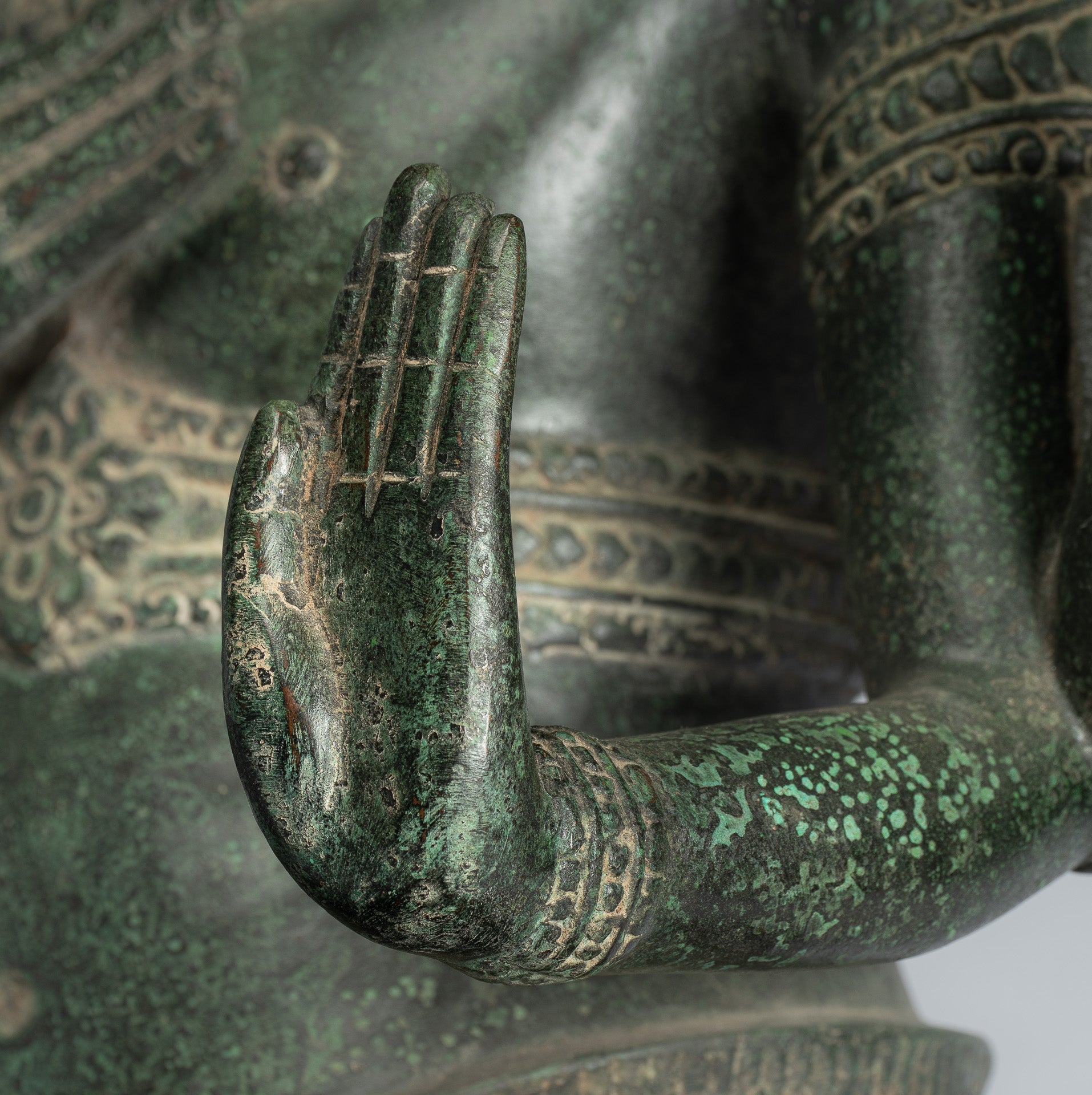 Statua Brahma - Antique Khmer Style Bronzo 8 braccio Bayon Brahma - Creazione di Dio indù - 76 cm/30 "