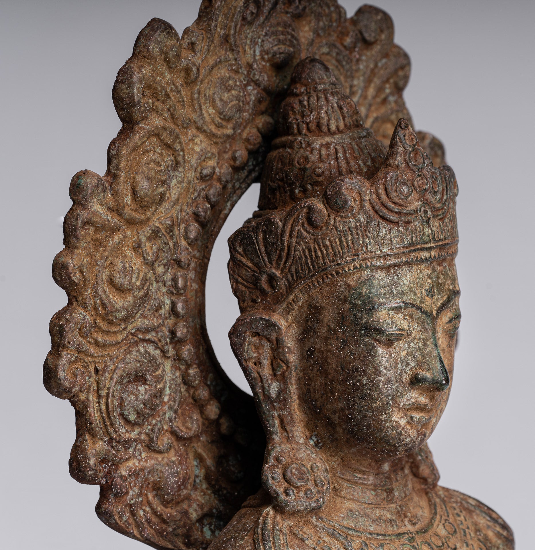 Statue de Bouddha-Antique indonésien Style Bronze Javanais Amitabha Bouddha Statue-43cm/17 "