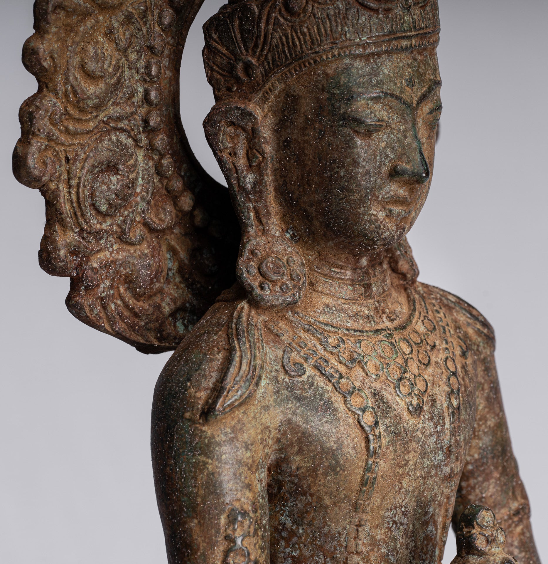 Statue de Bouddha-Antique indonésien Style Bronze Javanais Amitabha Bouddha Statue-43cm/17 "