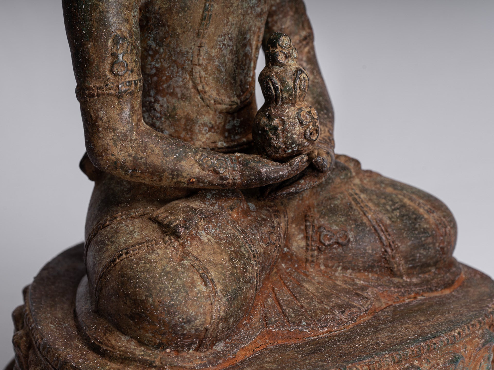 Statue de Bouddha-Antique indonésien Style Bronze Javanais Amitabha Bouddha Statue-43cm/17 "