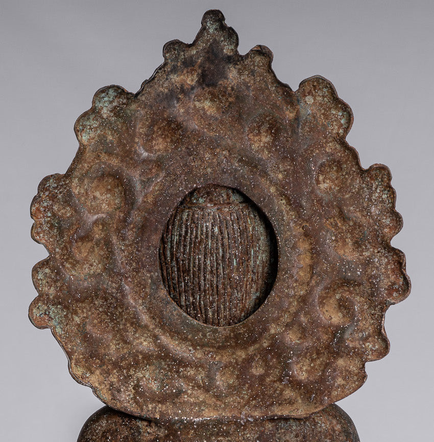 Statue de Bouddha-Antique indonésien Style Bronze Javanais Amitabha Bouddha Statue-43cm/17 "