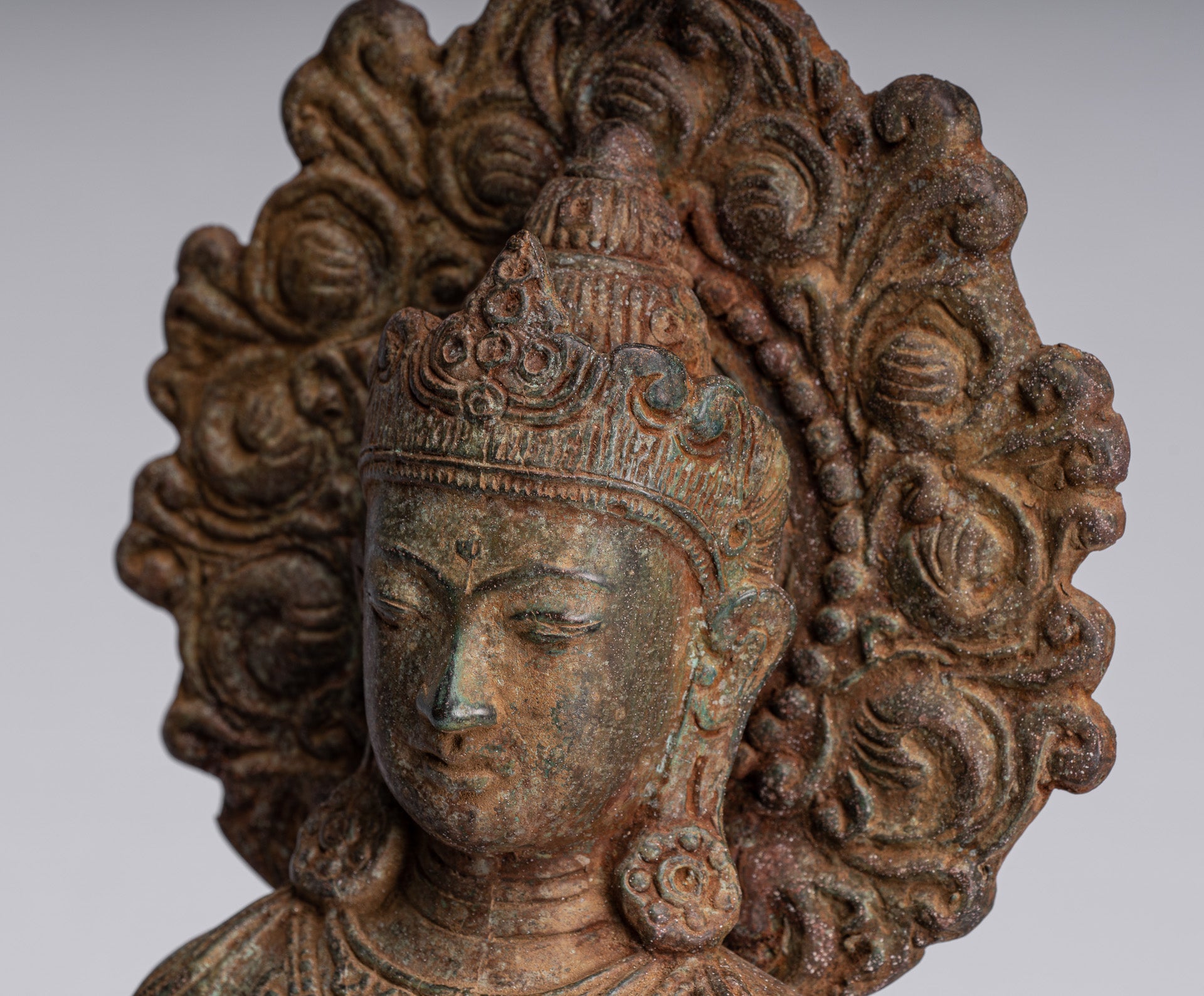 Statue de Bouddha-Antique indonésien Style Bronze Javanais Amitabha Bouddha Statue-43cm/17 "