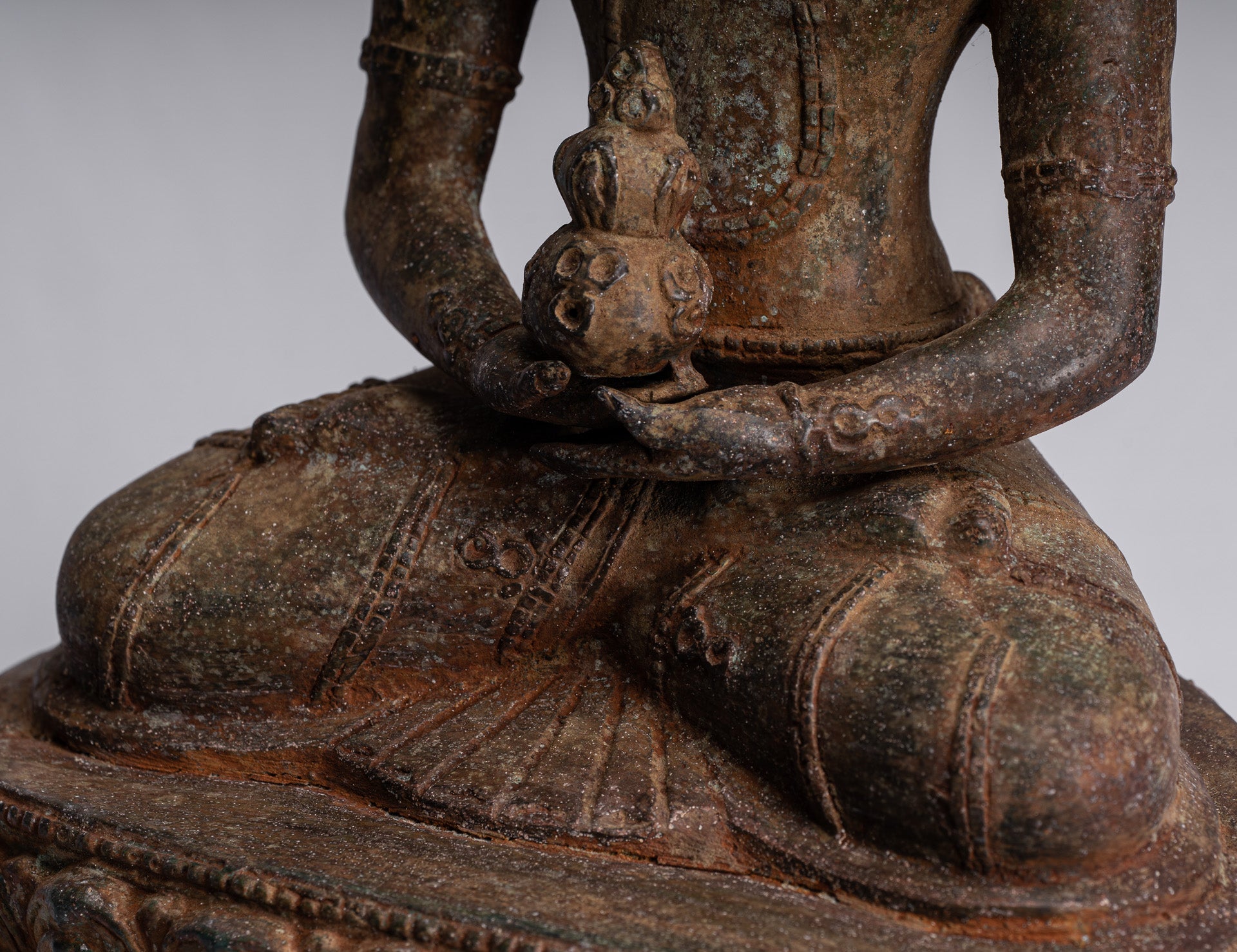 Statue de Bouddha-Antique indonésien Style Bronze Javanais Amitabha Bouddha Statue-43cm/17 "