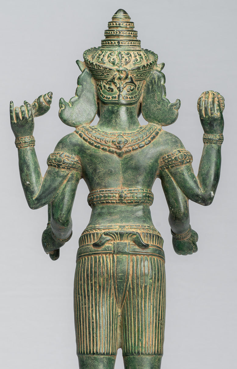 Statue Kalkin – Antique style khmer debout en bronze Hayagriva Kalkin Cheval de Vishnu – 56 cm/22"