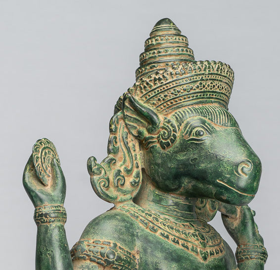 Statue Kalkin – Antique style khmer debout en bronze Hayagriva Kalkin Cheval de Vishnu – 56 cm/22"