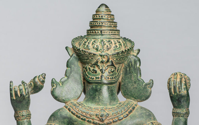 Statue Kalkin – Antique style khmer debout en bronze Hayagriva Kalkin Cheval de Vishnu – 56 cm/22"