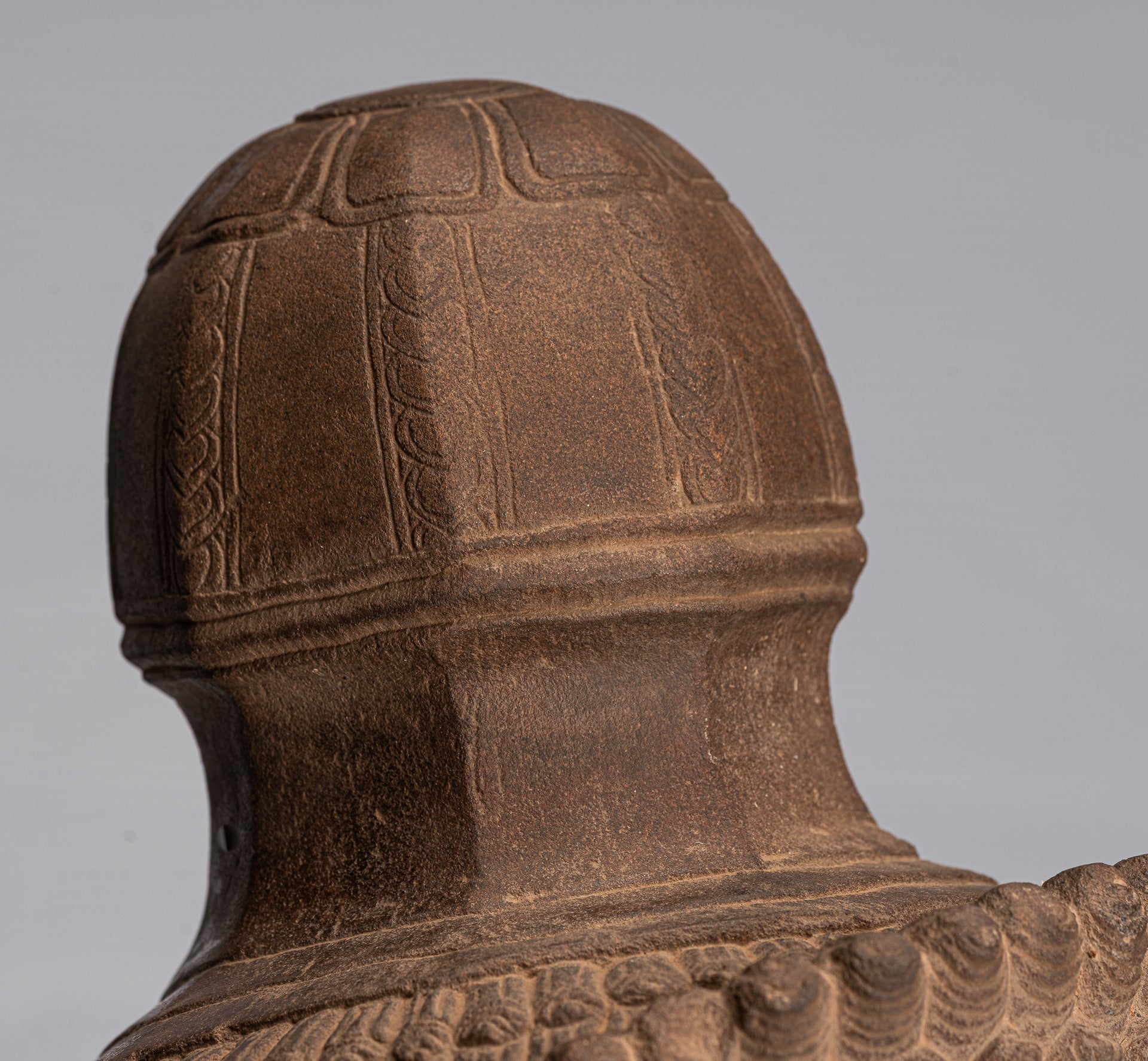 Antique Khmer Stone Mounted Angkor Wat Style Dvarapala Temple Guardian-50cm / 20 "