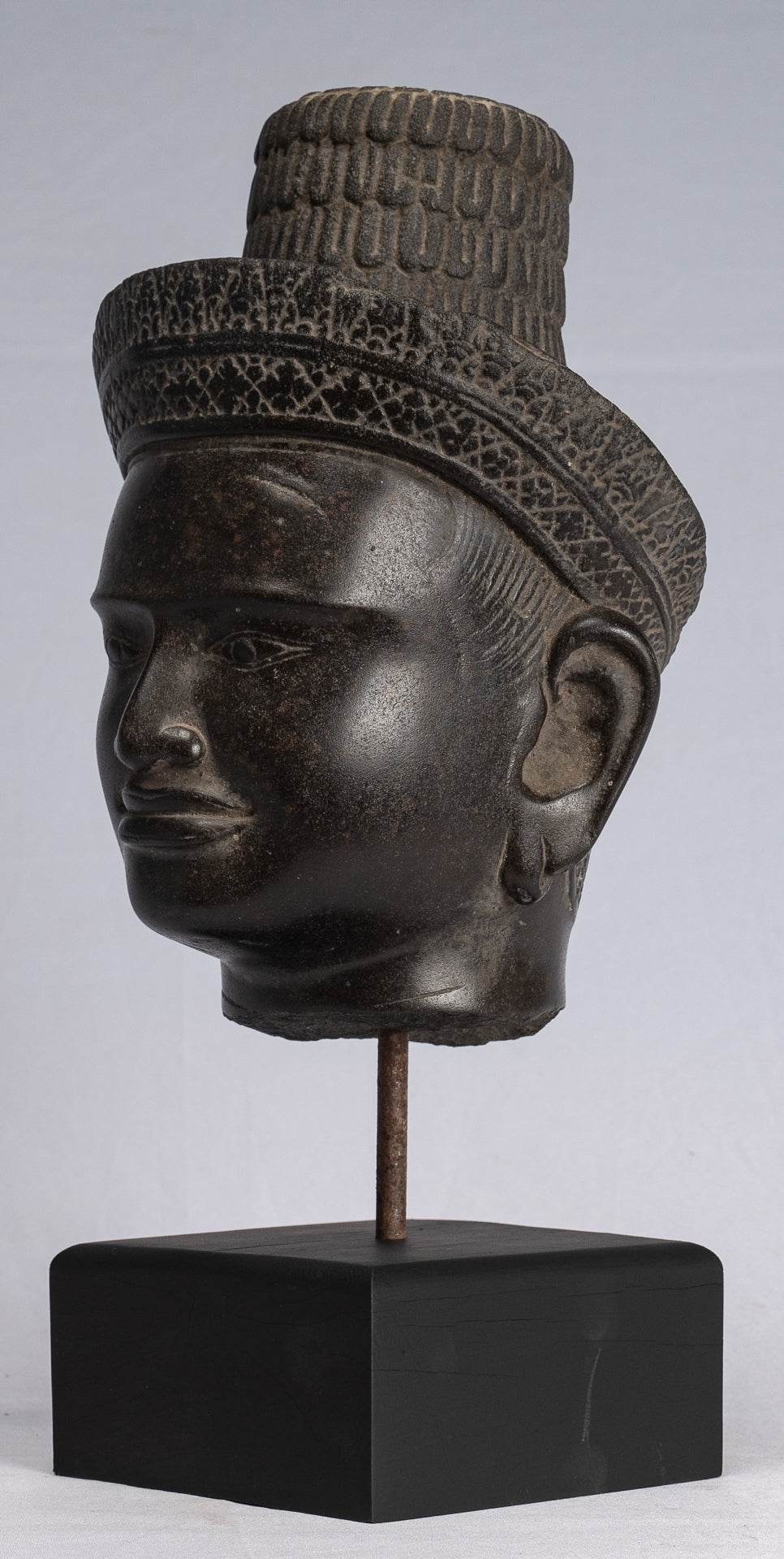 Estatua de Buda - Estatua de cabeza de Buda Khmer Khmer Style Khmer Buddha - 34cm/14 "