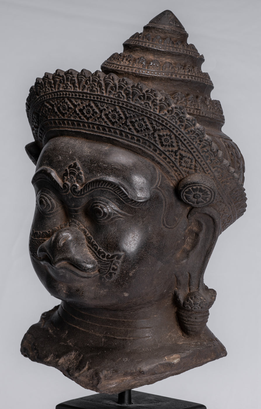 Garuda-Statue – antike Banteay-Srei-Stil-Stein-Khmer-Garuda-Vishnu-Statue – 46 cm/18 Zoll