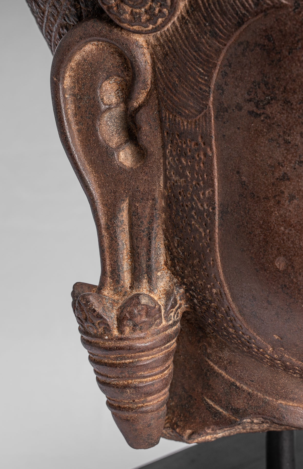 Statua del Guardian - Antique Khmer Stone Angkor Wat Style Yaksha Temple Guardian - 57 cm / 23 "