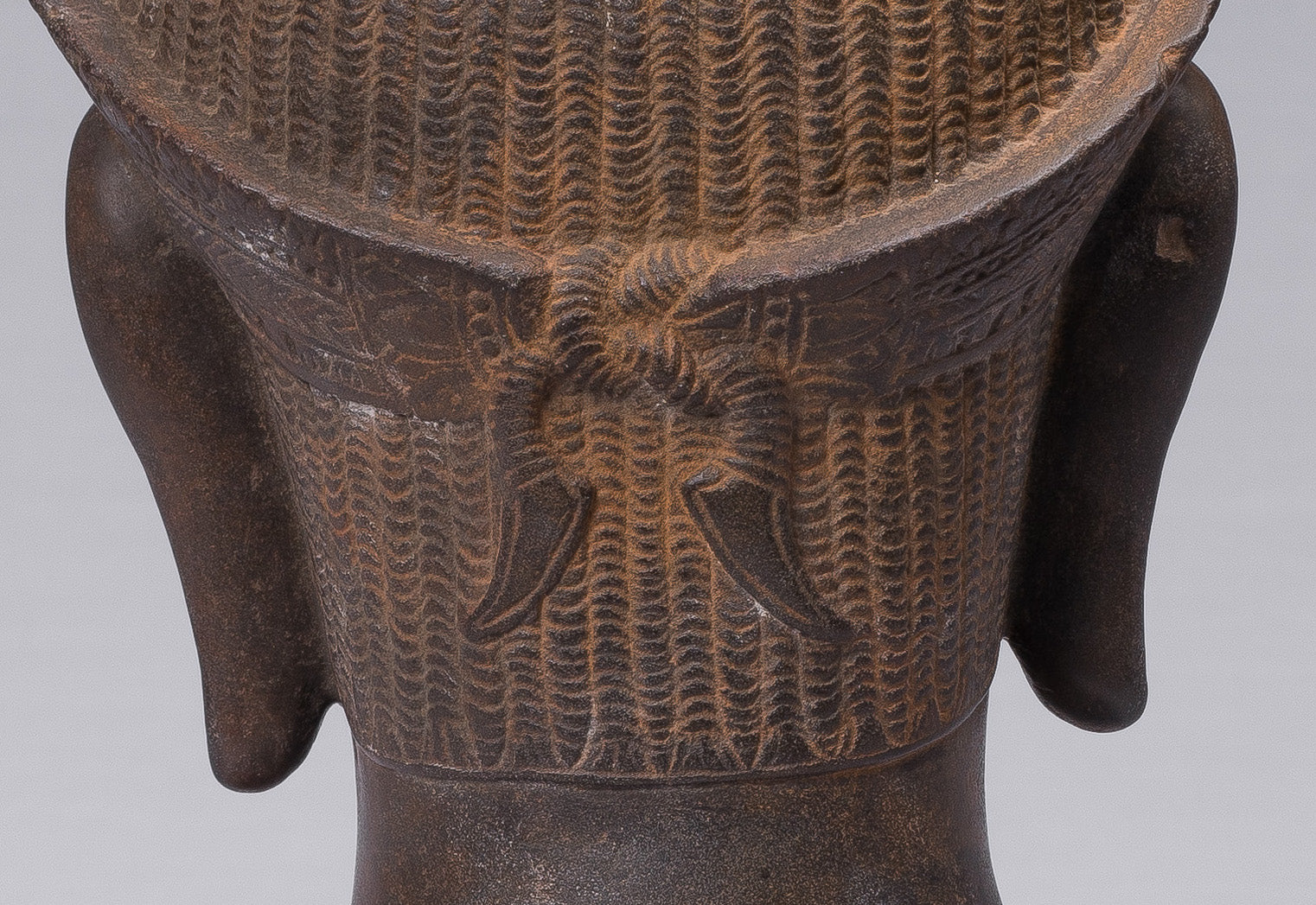 Estatua de Shiva - Estatua de cabeza de Stone Shiva de Khmer Stone de Khmer Stone - The Destroyer - 42cm/17 "