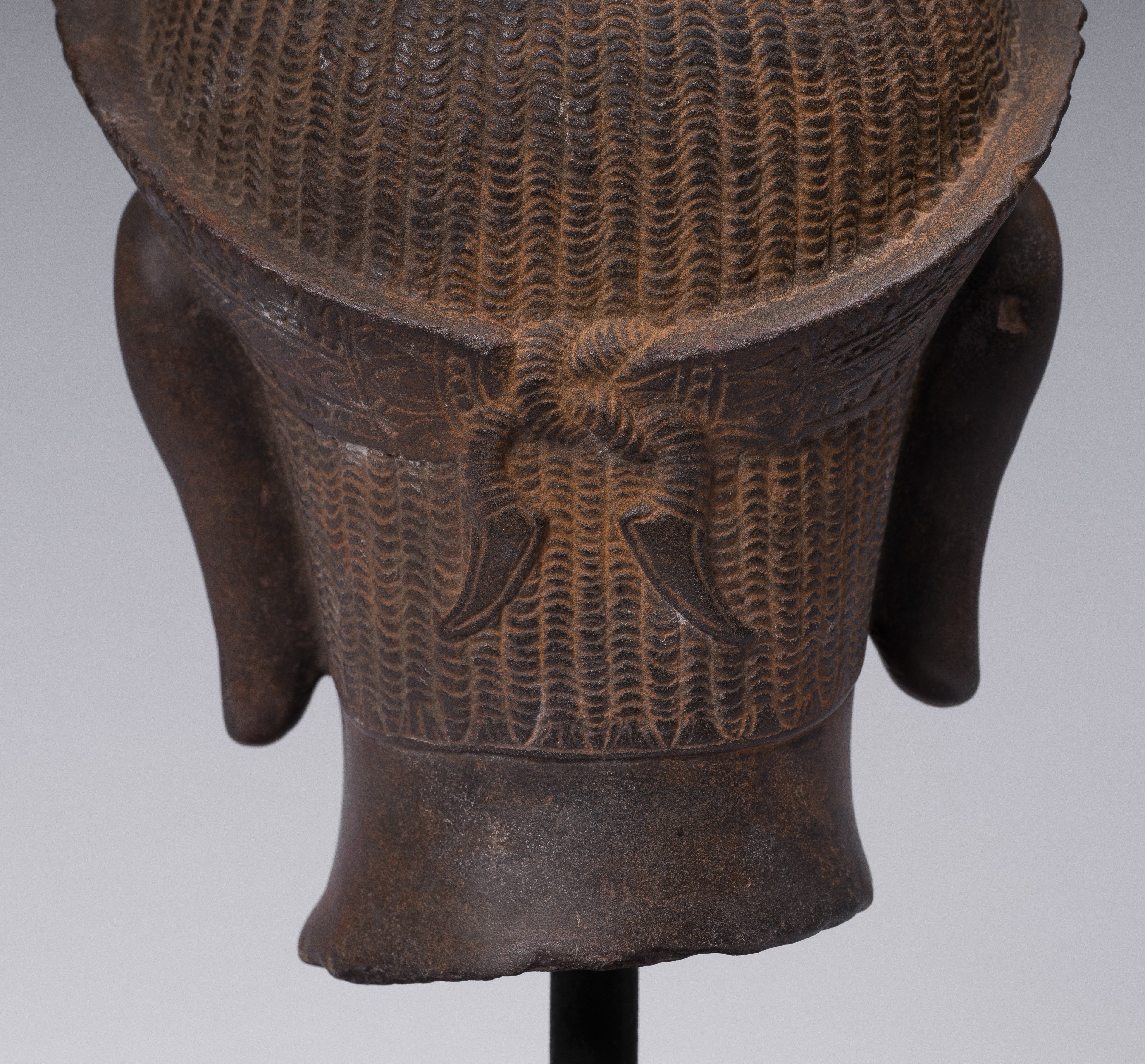 Estatua de Shiva - Estatua de cabeza de Stone Shiva de Khmer Stone de Khmer Stone - The Destroyer - 42cm/17 "