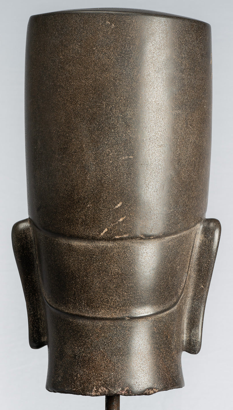 Antique Phnom Da Style Khmer Vishnu Head - Protector & Preserver - 54cm/22"