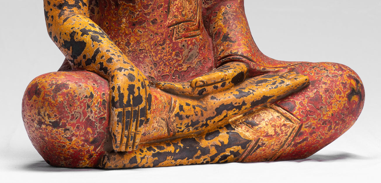 Estatua de Buda - Estatua de Buda de la Madera de Madera Asia ASIA ASIA ASIA ASIA - 39cm/16 "