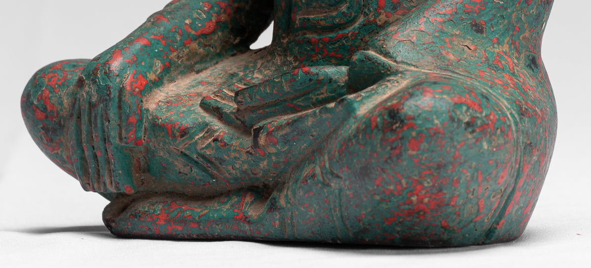 Estatua de Buda - Estatua de Buda de la Madera de Madera Asia ASIA ASIA ASIA ASIA - 21cm/8 "