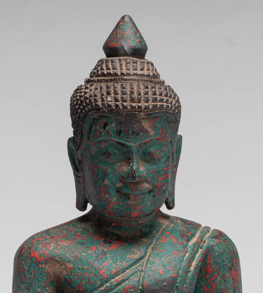 Estatua de Buda - Estatua de Buda de la Madera de Madera Asia ASIA ASIA ASIA ASIA - 21cm/8 "