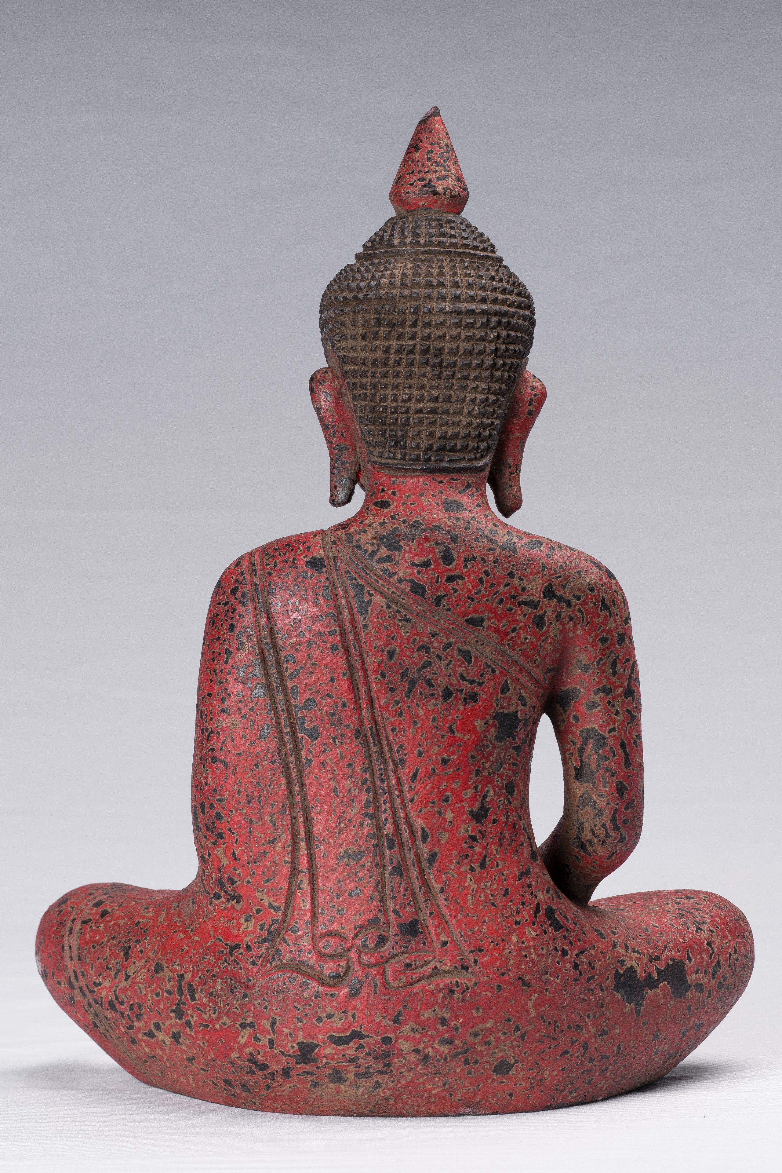 Bouddha Sculpture-Antique Khmer Style Seated Buddha Statue Dhyana Meditation Mudra-34cm/14 "