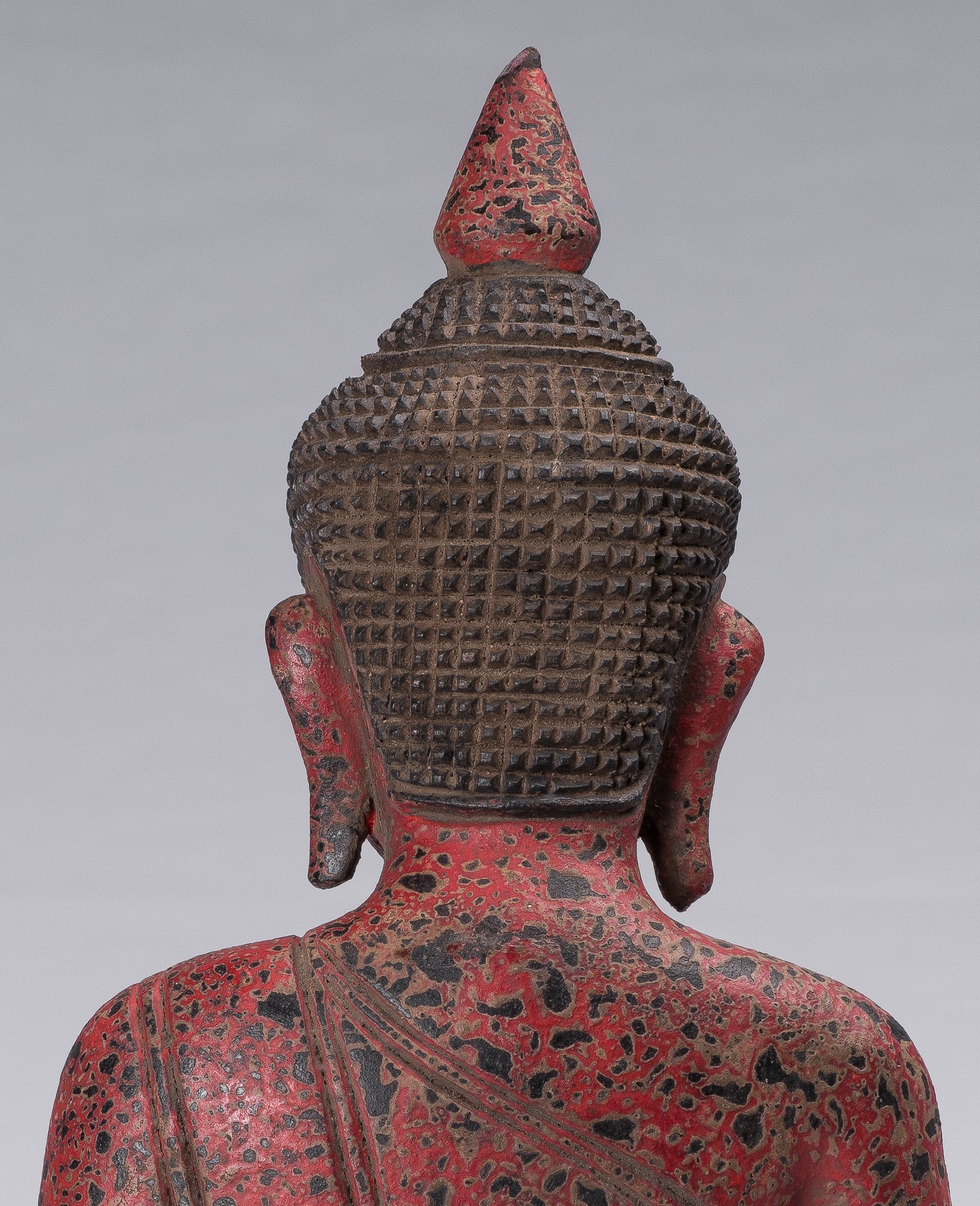 Bouddha Sculpture-Antique Khmer Style Seated Buddha Statue Dhyana Meditation Mudra-34cm/14 "