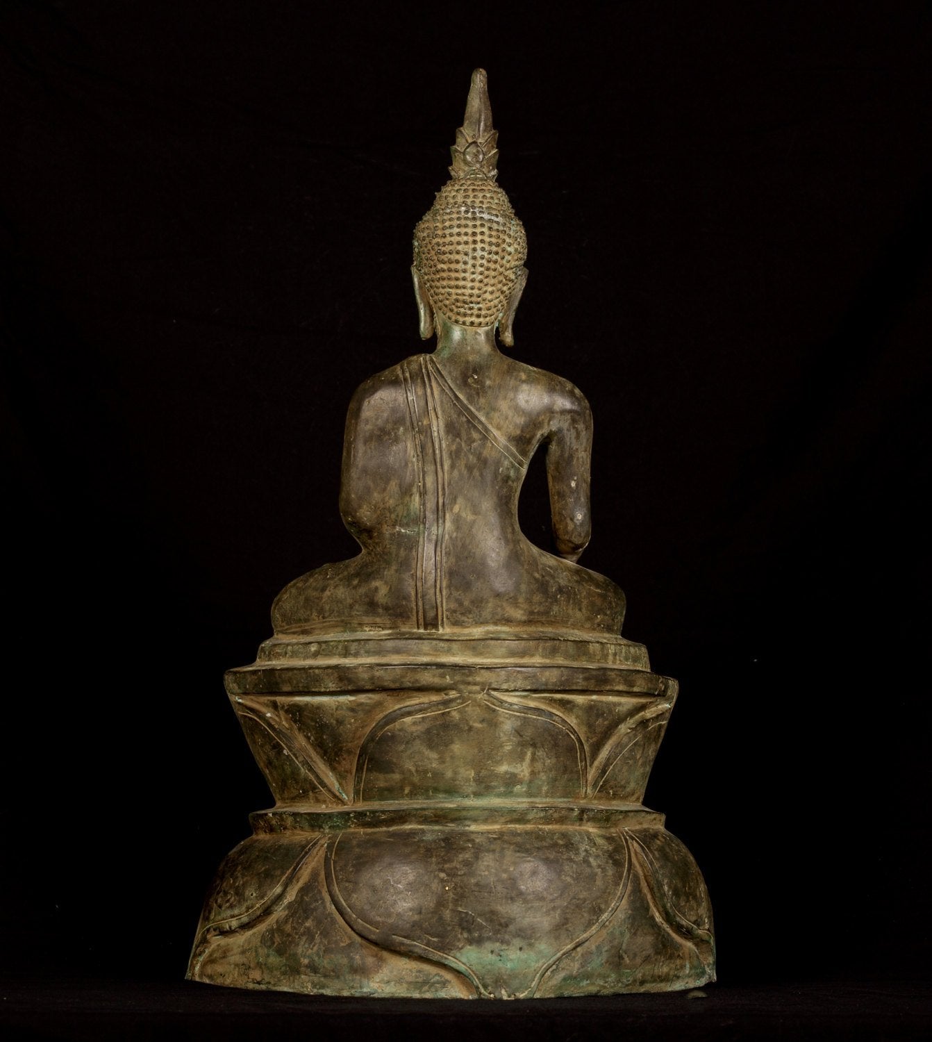 Buddha-Statue – groß, antik Laos Style Erleuchtungs-Buddha-Statue – 61 cm