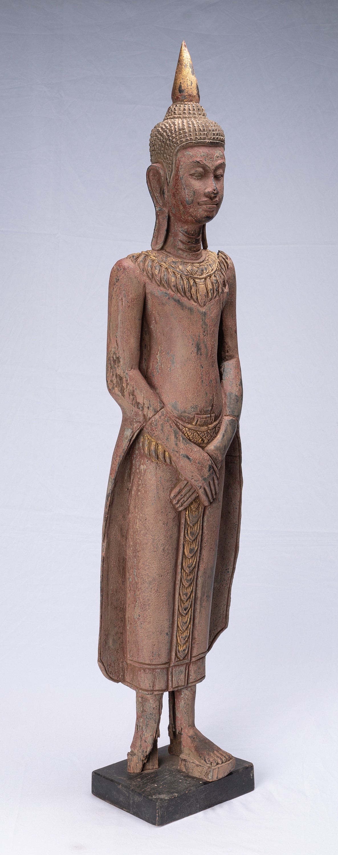 Estatua de Buda - Estatua de Buda de Buda de estilo antiguo de estilo jemer - 98 cm/39 "