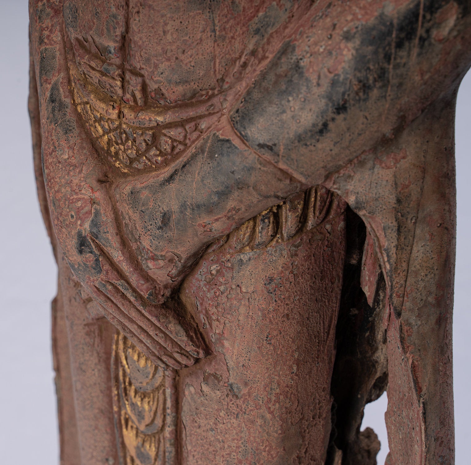 Estatua de Buda - Estatua de Buda de Buda de estilo antiguo de estilo jemer - 98 cm/39 "