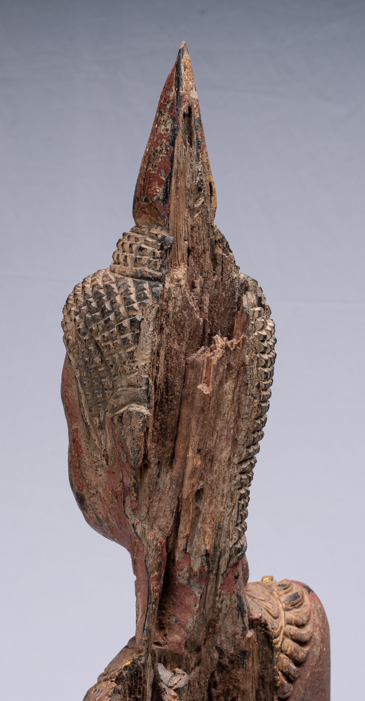 Estatua de Buda - Estatua de Buda de Buda de estilo antiguo de estilo jemer - 98 cm/39 "