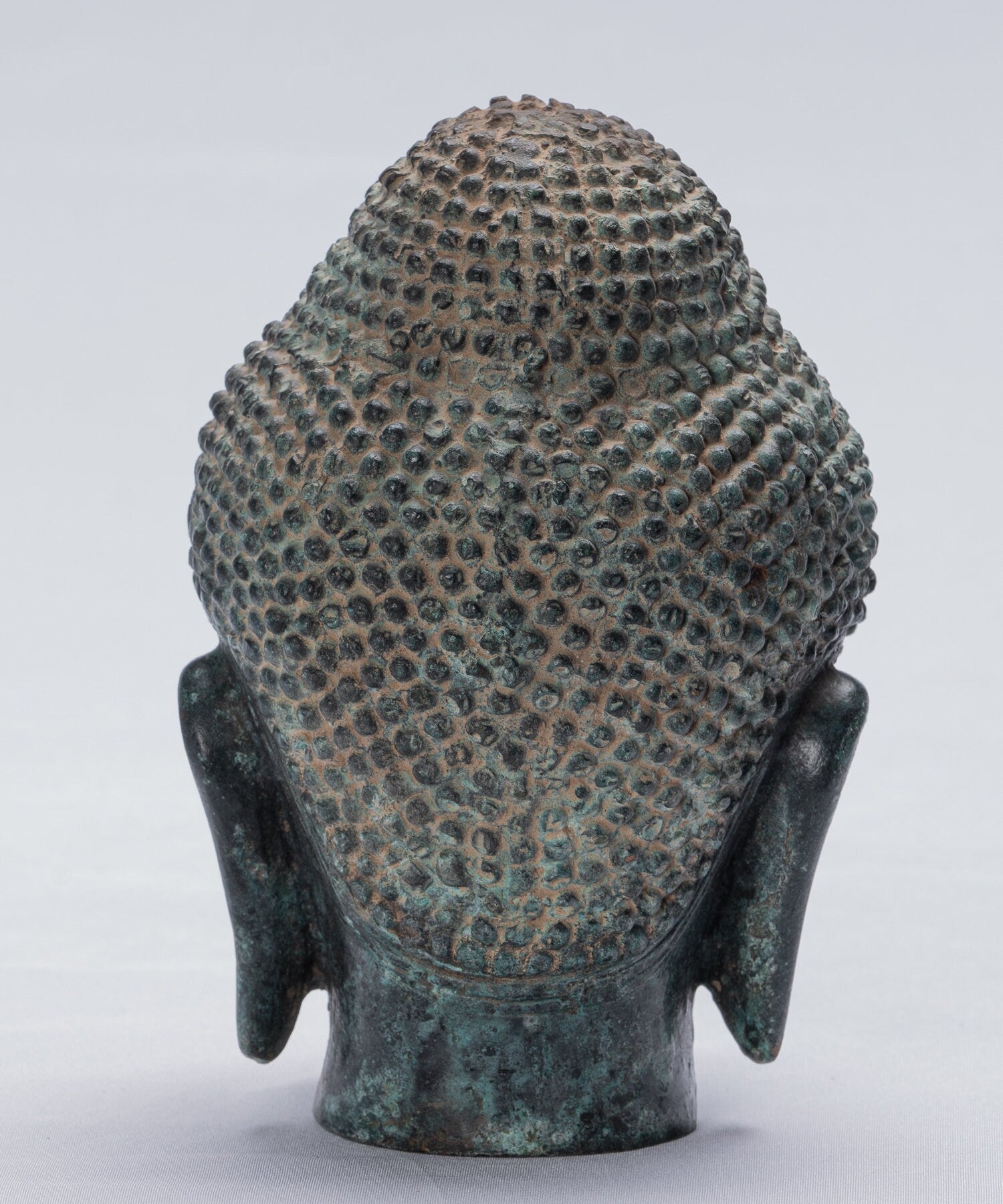 Buddha Statue - Antique Khmer Style Bronze Enlightenment Phnom Da Buddha Statue - 15cm/6"