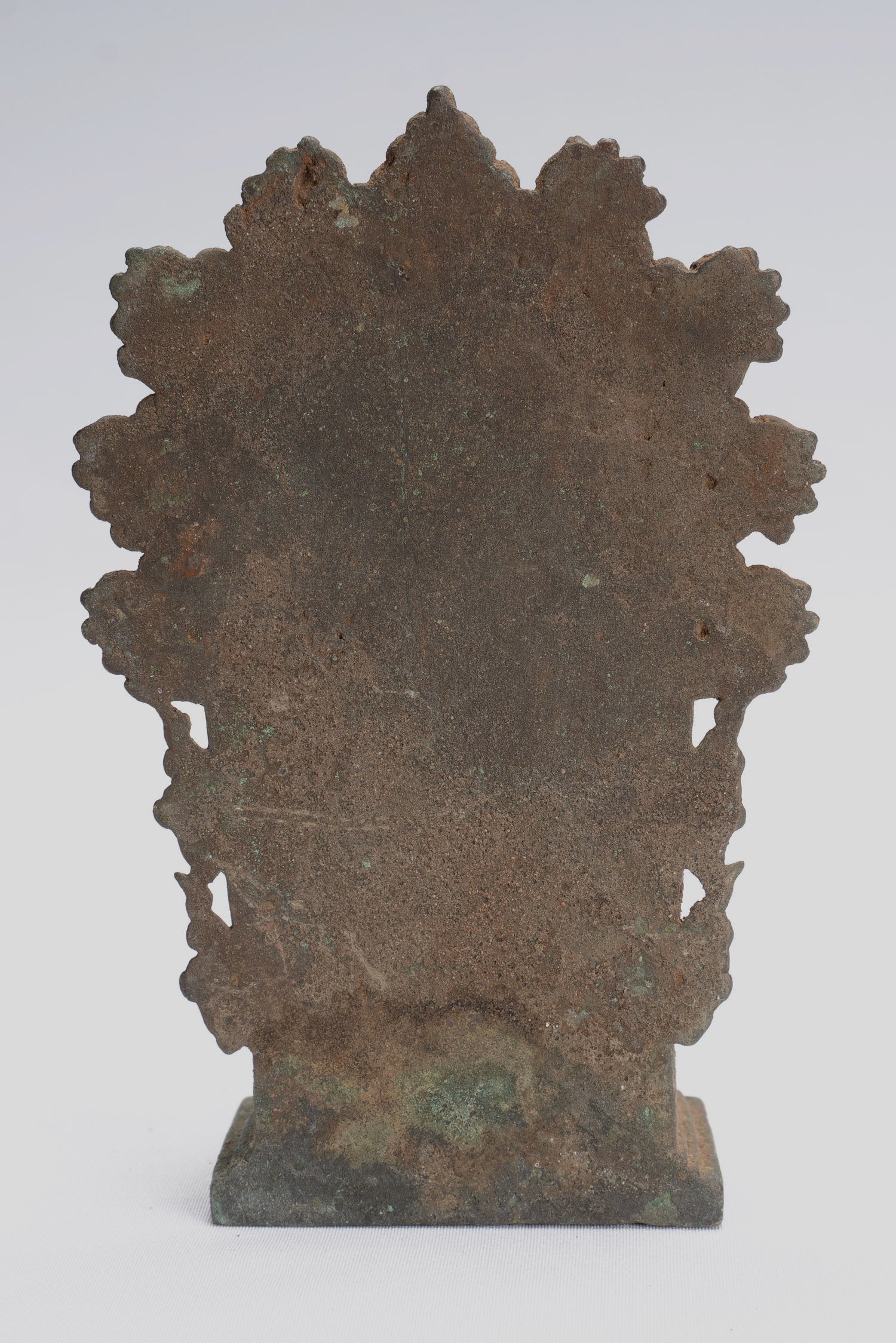 Shiva Statue - Antique Indonesian Style Bronze Javanese Enthroned Seated Shiva Statue -14cm/5"