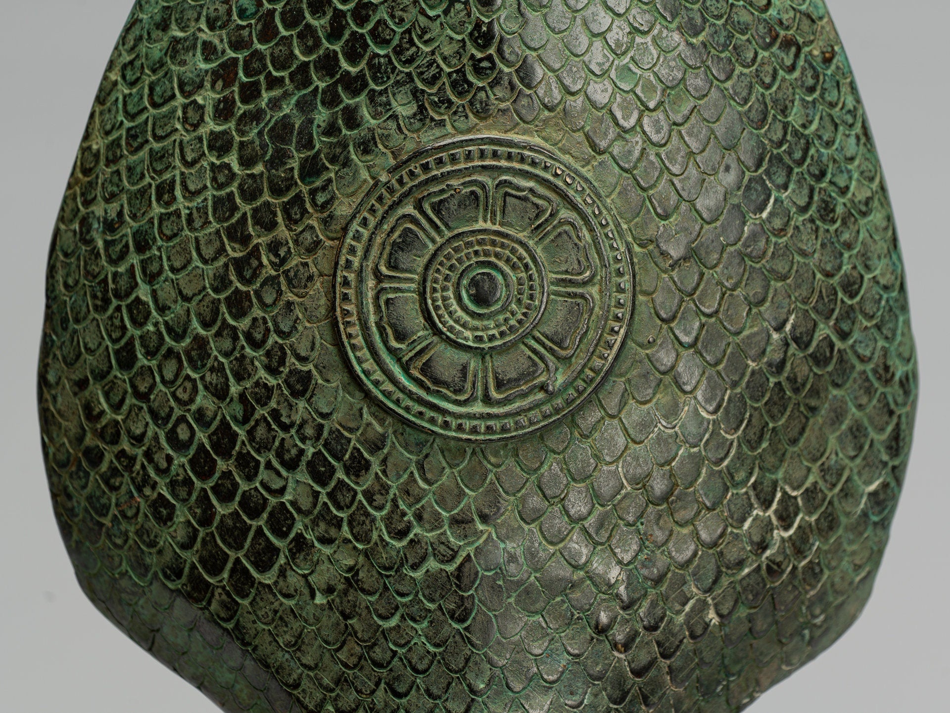 Estatua de Buda - Estilo de bayón antiguo Khmer Meditación Naga Naga Buddha - 44cm/18 "