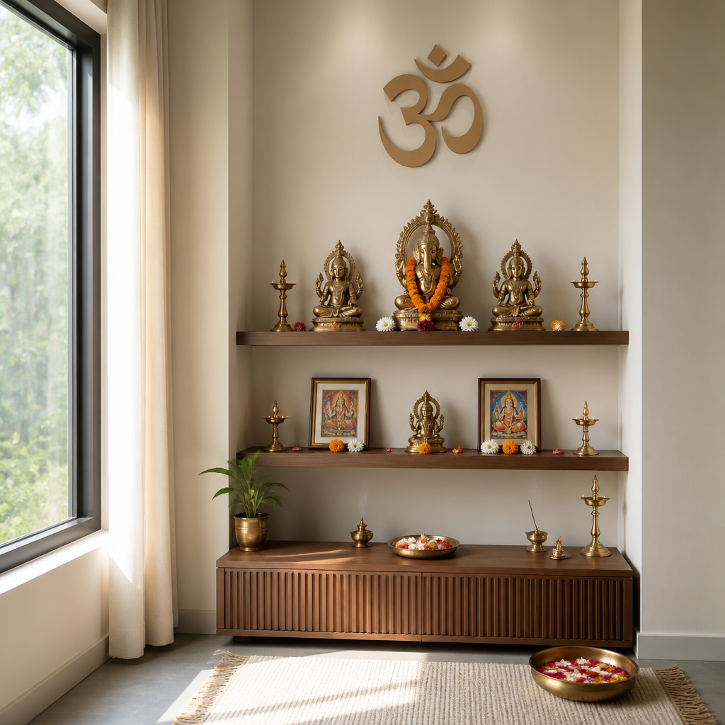 Santuario domestico indù: installazione, divinità e rituali quotidiani