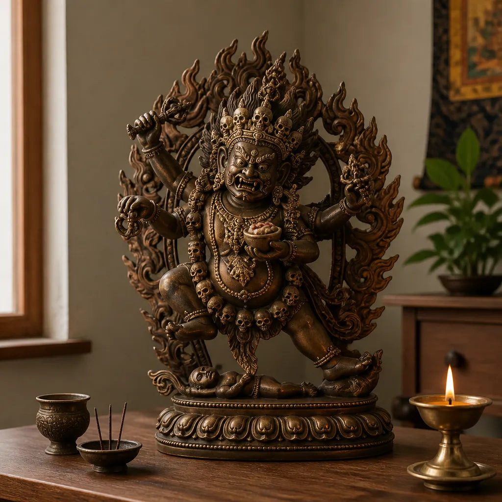 Halloween Mahakala Sculpture: Dark Deities in Asian Art