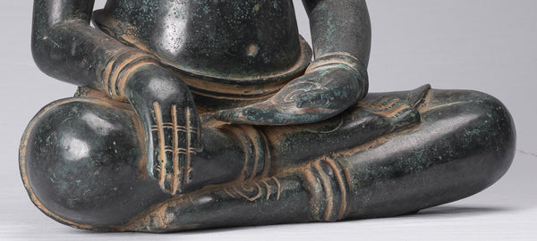 Buddha Statue - Antique Khmer Style Bronze Enlightenment Angkor Wat Buddha Statue - 52cm/21"