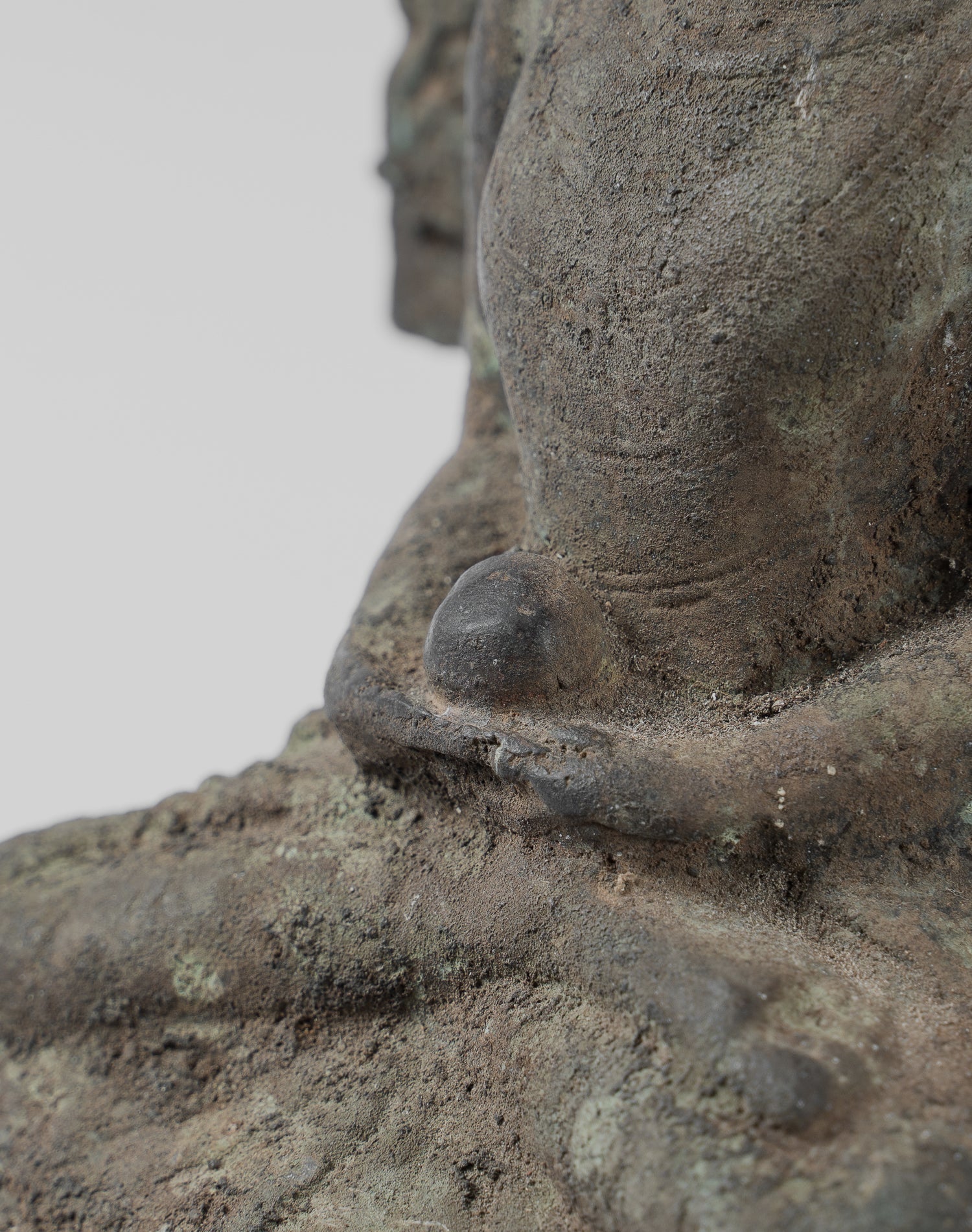 Buddha Statue - Antique Indonesian Style Bronze Javanese Amitabha Buddha Statue - 23cm/9"