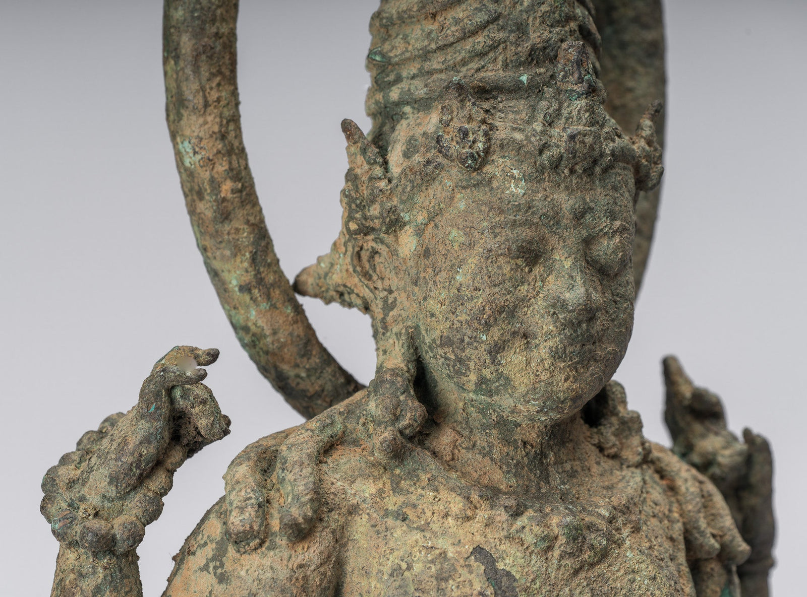 Vishnu - Antique Indonesian Style Majapahit Java Standing Bronze Vishnu Statue - 51cm/20"