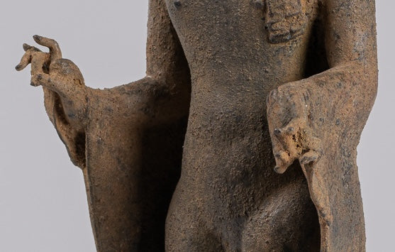 Buddha Statue - Antique Indonesian Style Bronze Javanese Teaching Buddha - 45cm/18