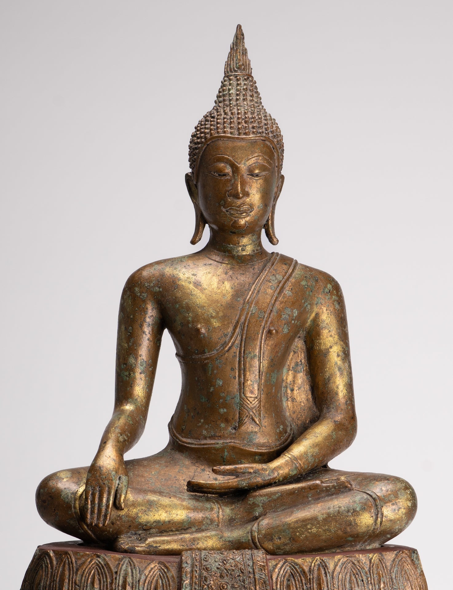 Estatua de Buda - Estatua de Buda de la Iluminación Tailandesa de Estilo Sukhothai Antiguo - 71cm/28"
