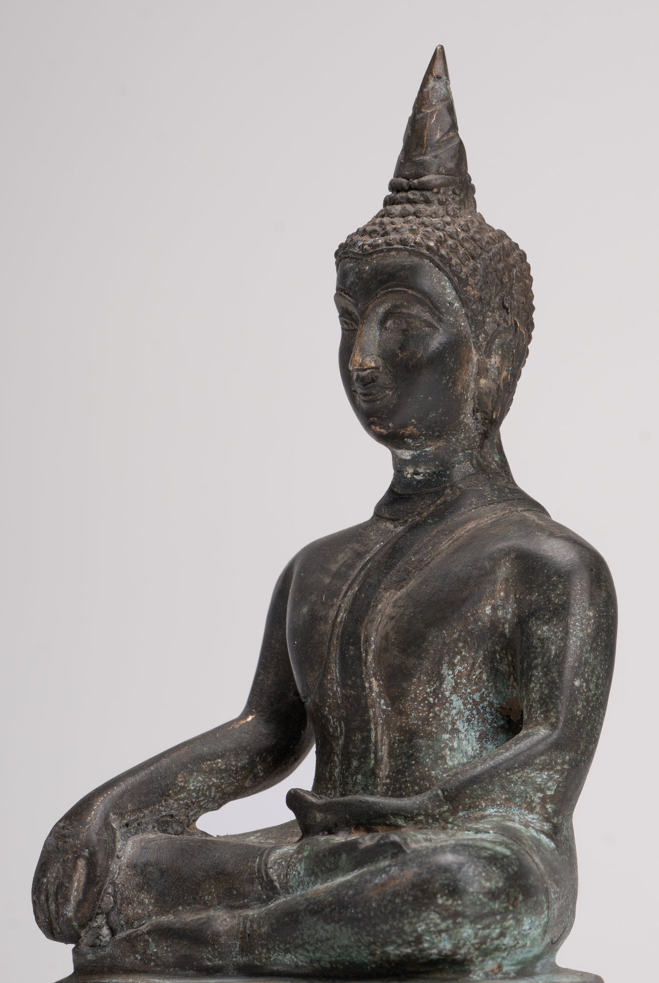 Buddha Statue - Antique Thai Style Luang Pho Phra Sai Buddha Statue - 24cm/10" 