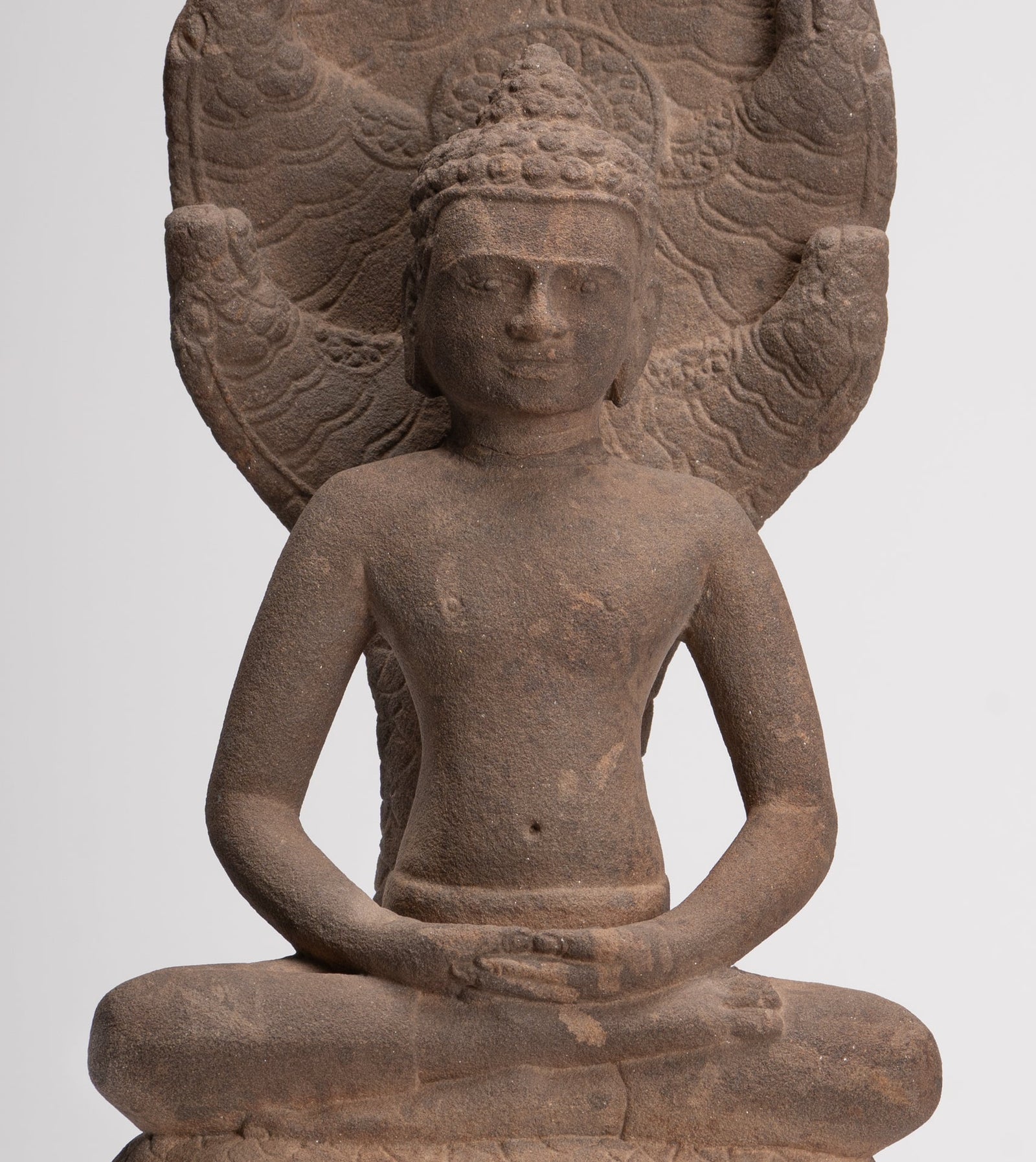 Statua di Buddha - Pietra tailandese in stile antico Dvaravati Na