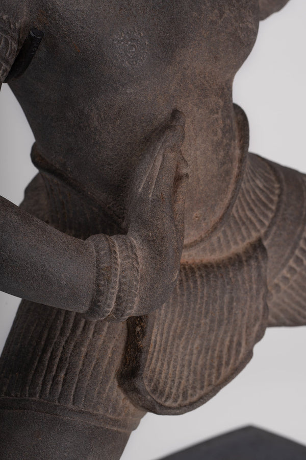 Apsara Statue - Antique Khmer Style Stone Angkor Apsara or Angel Statue - 58cm/23"