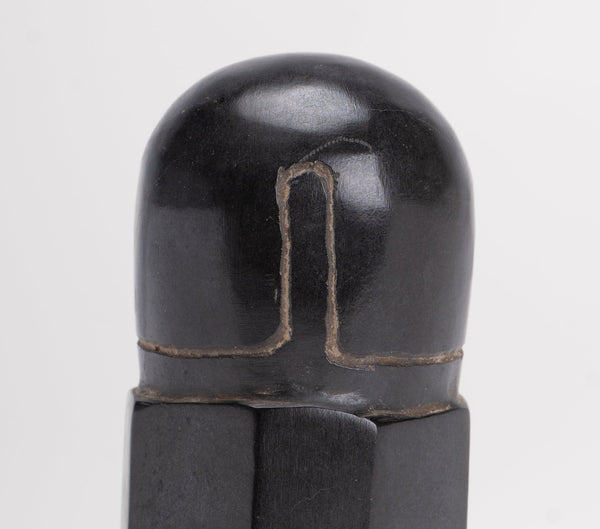 Antique Khmer Style Stone Shiva Mukhalinga Linga / Lingnum - 9cm/4"