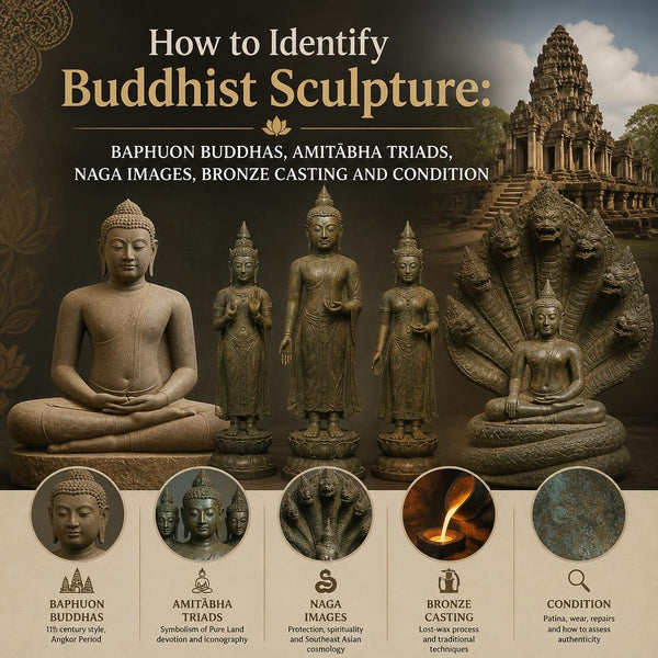 How to Identify Buddhist Sculpture: Baphuon Buddhas, Amitābha Triads, Naga Images, Bronze Casting and Condition