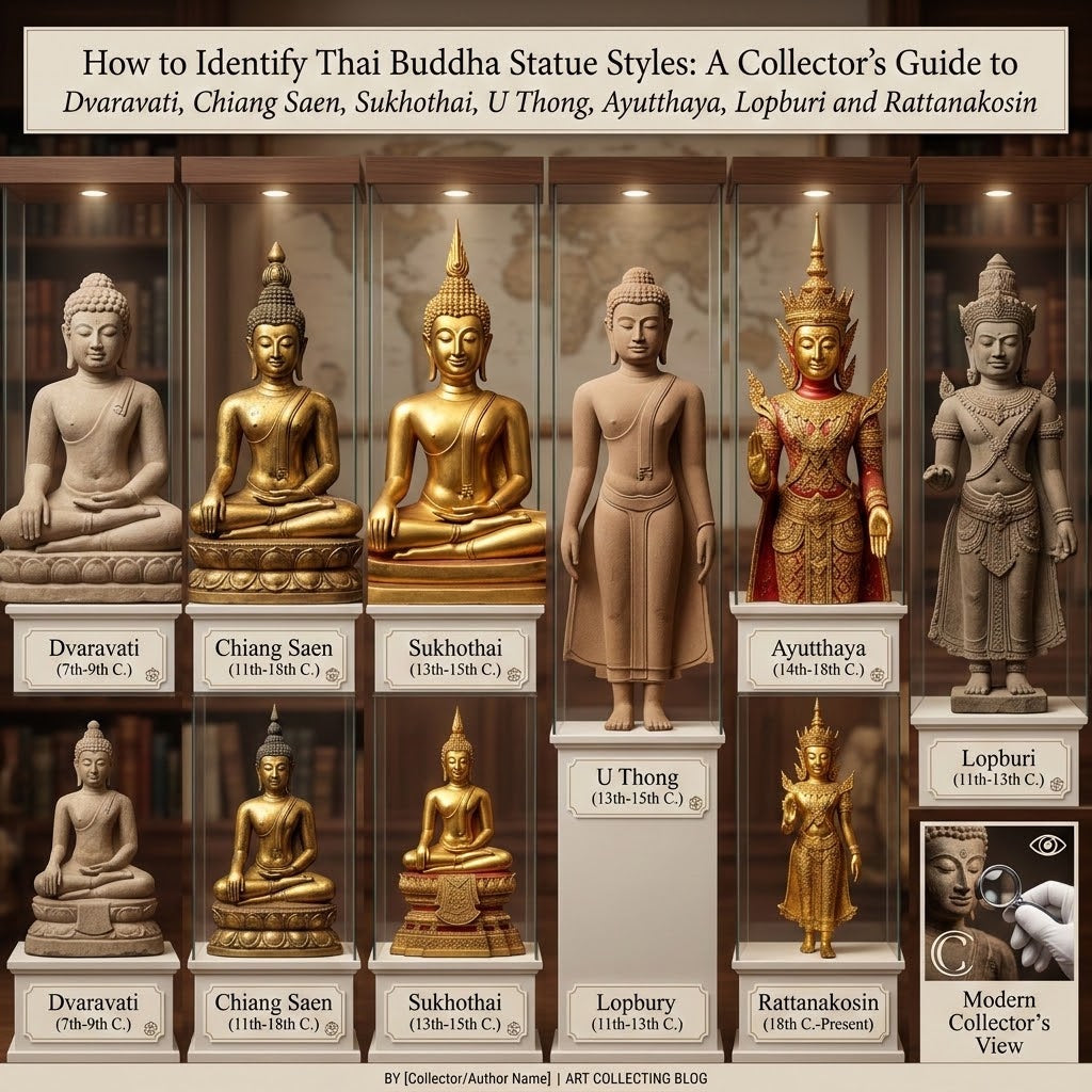 How to Identify Thai Buddha Statue Styles: A Collector's Guide to Dvaravati, Chiang Saen, Sukhothai, U Thong, Ayutthaya, Lopburi and Rattanakosin