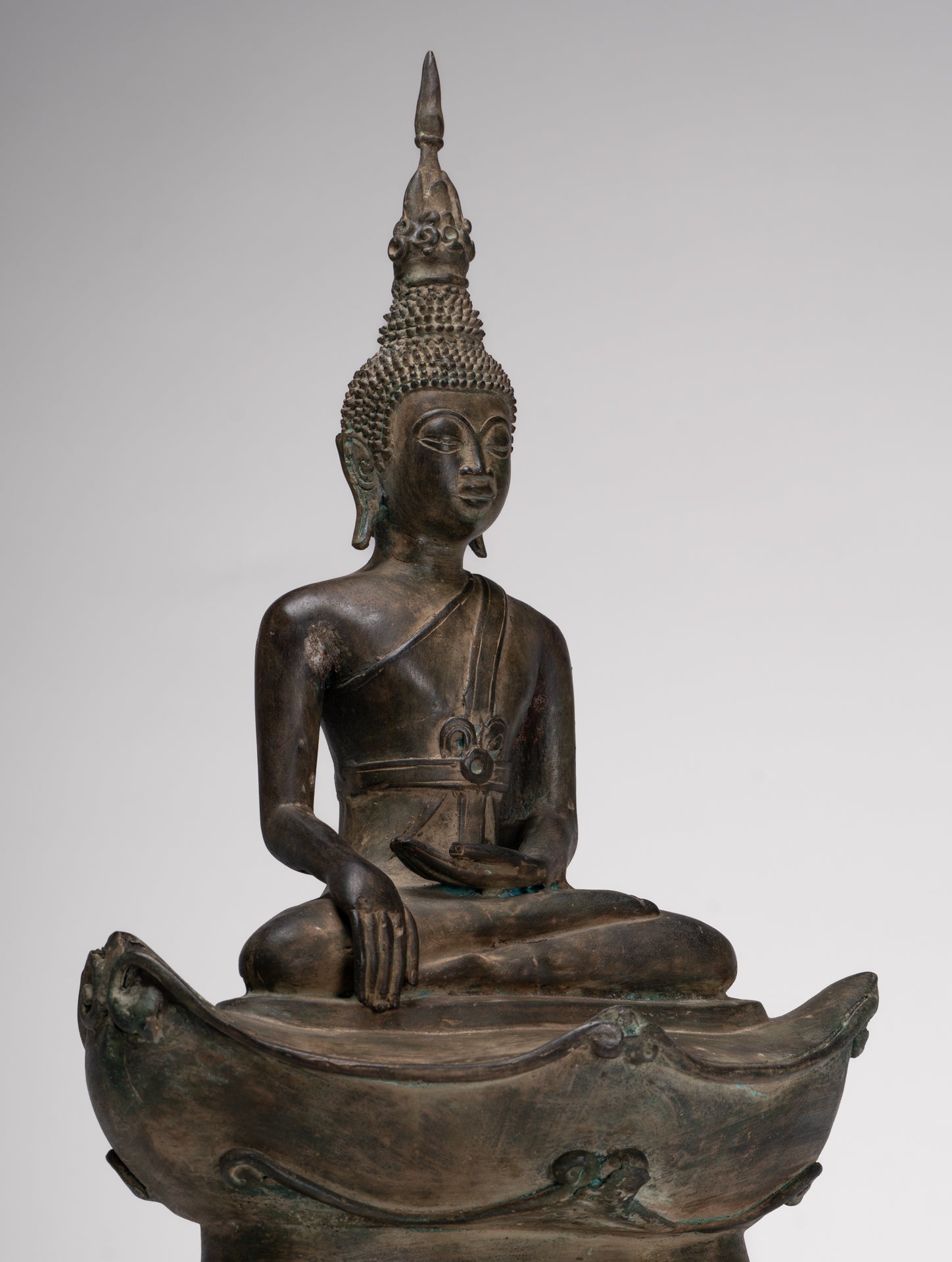 Buddha Statue - Antique Laos Style Enlightenment Buddha Statue - 55cm/22"